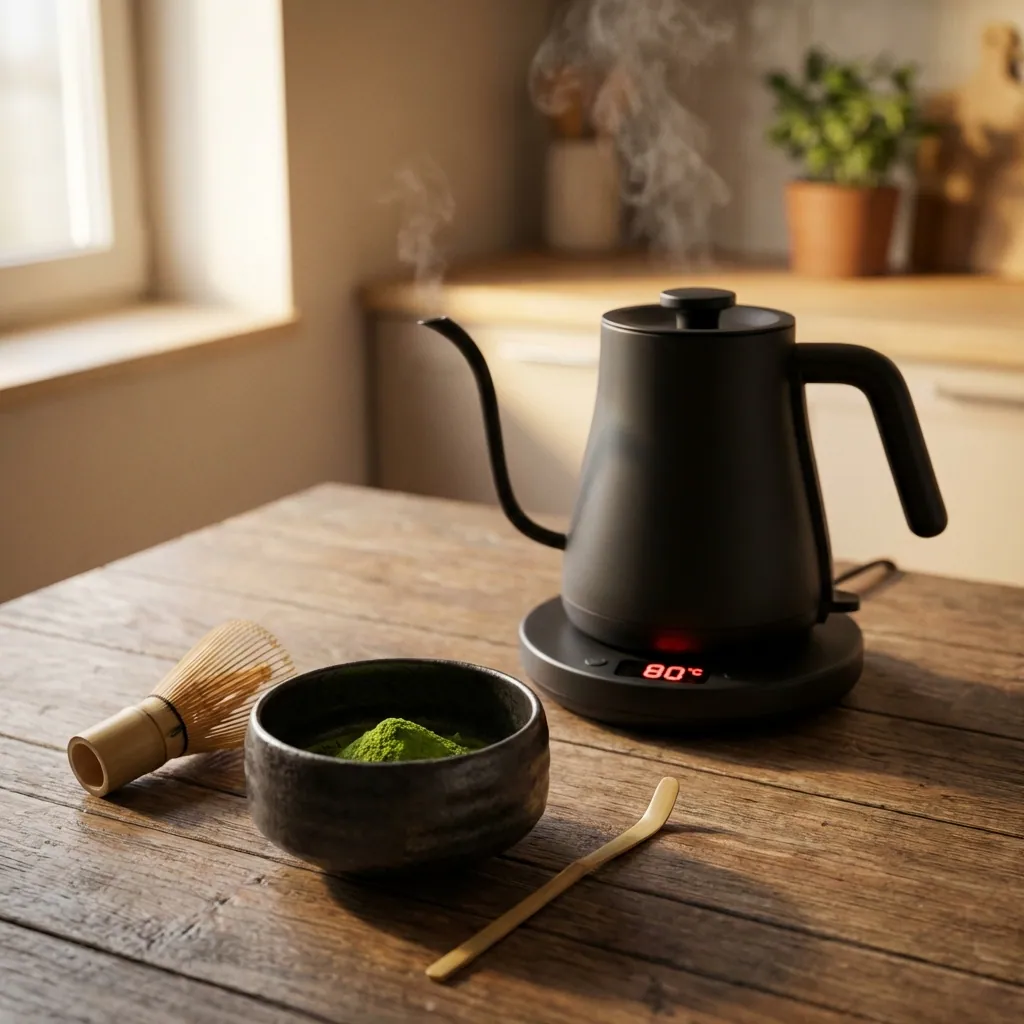 Modern temperature control kettle for matcha